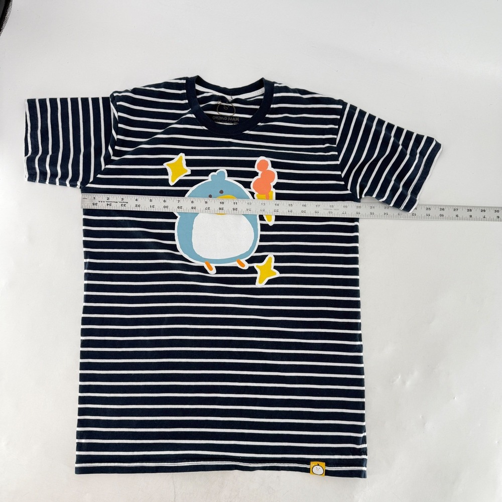 OHMONAH Mens Navy White Stripe Penguin Ice Cream Graphic T Shirt Size‎ Medium - Picture 6 of 7